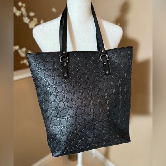 Salvatore Ferragamo Handbags - Salvatore Ferragamo Embossed Gancini Tote Bag